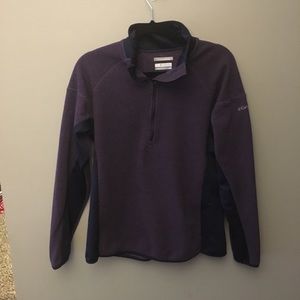 Purple Women’s Columbia quarter zip: Large